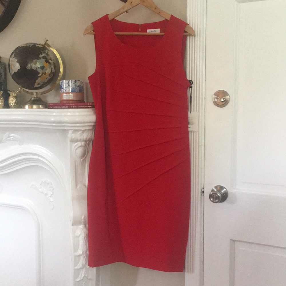 Calvin Klein red dress